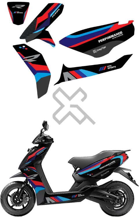 R Edition Full Body Sticker Compatible with Ather 450X/450S | Made In Premium Gloss Vinyl With FPF(Fade Protection Film), Water Proof, Precut Sticker, Pack Of 1 Compatible with Both Side